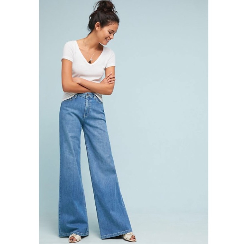 Paige•11” High-Rise Wide Leg Jeans